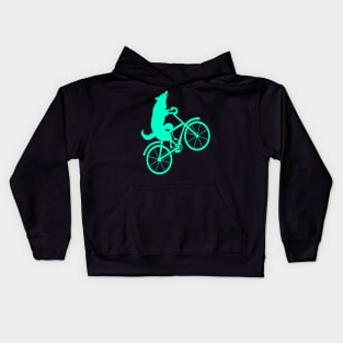 Wolf bicycle nice cute cool colorful Kids Hoodie